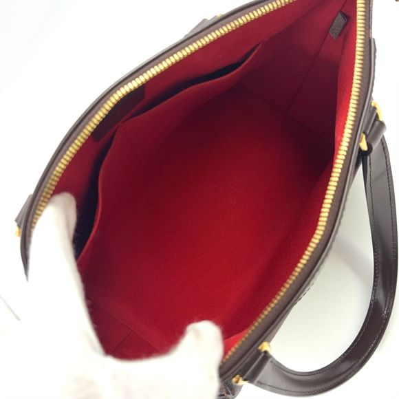 Louis Vuitton Westminster PM Damier Ebène Damier Ebène Leather X PVC Brown Tote - Picture 3 of 14